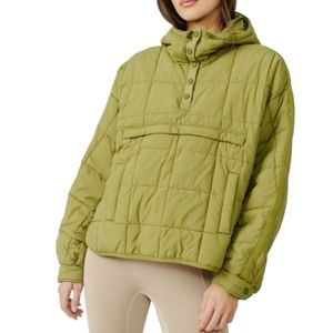 Free People Green Quilted Jacket
